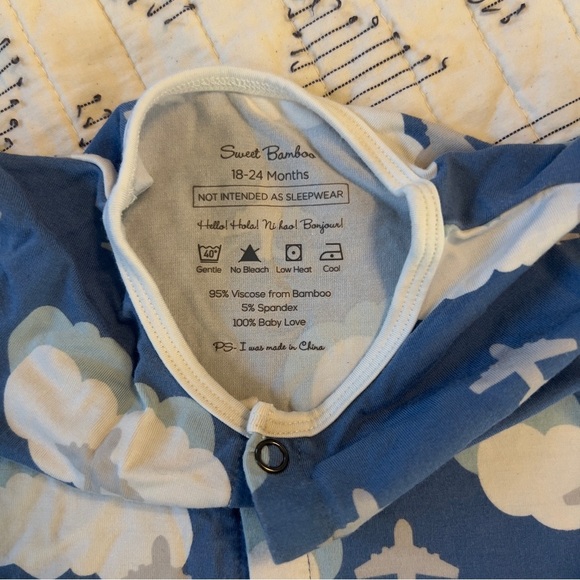 Airplane bamboo romper size 18-24 months - Picture 5 of 5